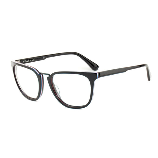 Vuarnet Black Acetate Frames for women, model VL16240001, featuring black acetate material with measurements 50/12/135mm.