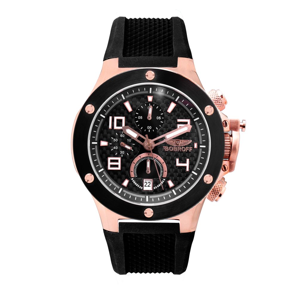 Bobroff Black Rubber Dress Watch
