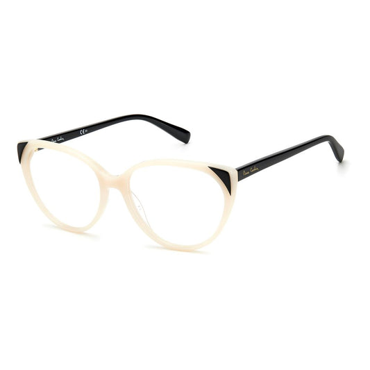 Pierre Cardin Black And White Acetate Frames for women with ivory and black design, model P.C.-8502-0XR, lens size 55/16/140 mm