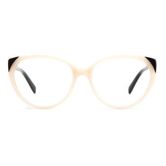 Pierre Cardin Black And White Acetate Frames for women, front view showing ivory and black design with 55/16/140 mm dimensions.