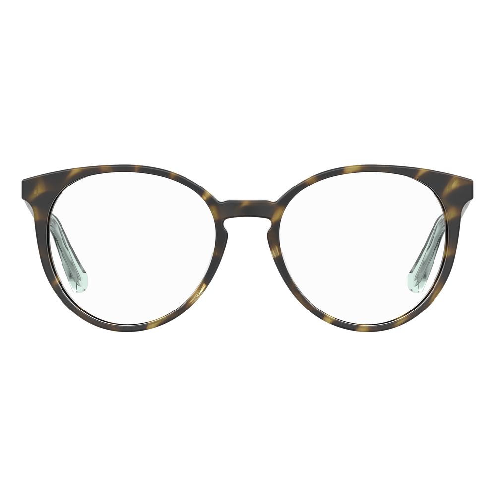 Love Moschino Bicolor Acetate Frames for women in HVN color with 52/18/140mm measurements.