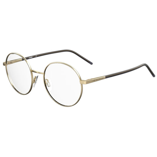 Alt Tag: Love Moschino Rose Gold Metal Frames with round design, 51/19/140mm size, metal material, ideal for women.