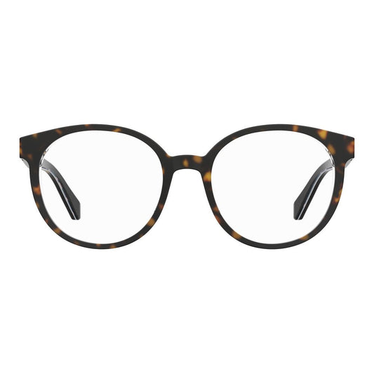 Love Moschino Bicolor Acetate Frames - Women's glasses MOL584-086, tortoise shell design, size 52/18/140mm, acetate material.