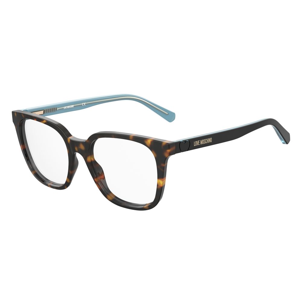 Love Moschino Bicolor Acetate Frames MOL590-086 glasses in HVN with a modern design, 52/17/140mm sizing.