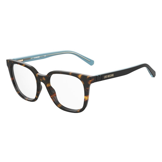 Love Moschino Bicolor Acetate Frames MOL590-086 glasses in HVN with a modern design, 52/17/140mm sizing.