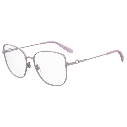 Love Moschino Purple Metal Frames, MOL601789F516, 55/16/140 mm women's glasses in stylish metal, elegant purple color.