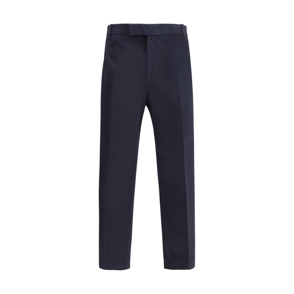 Thom Browne Blue Cotton Casual Pants