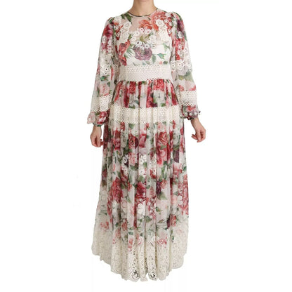 Dolce & Gabbana Multicolor Floral Maxi Sheath Dress