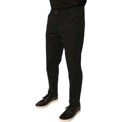 Dolce & Gabbana Black Logo Cotton Stretch Skinny Denim Jeans