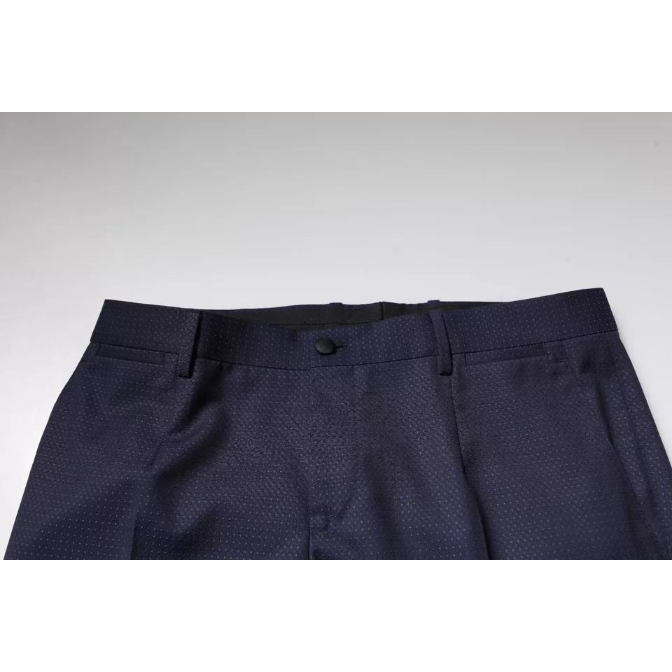 Dolce & Gabbana Dark Blue Cotton Men Dress Pants