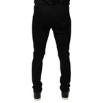 Dolce & Gabbana Black DG Crown Logo Cotton Skinny Denim Jeans