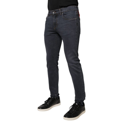 Dolce & Gabbana Dark Gray Cotton Skinny Denim Jeans