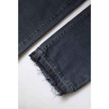 Dolce & Gabbana Dark Gray Cotton Skinny Denim Jeans
