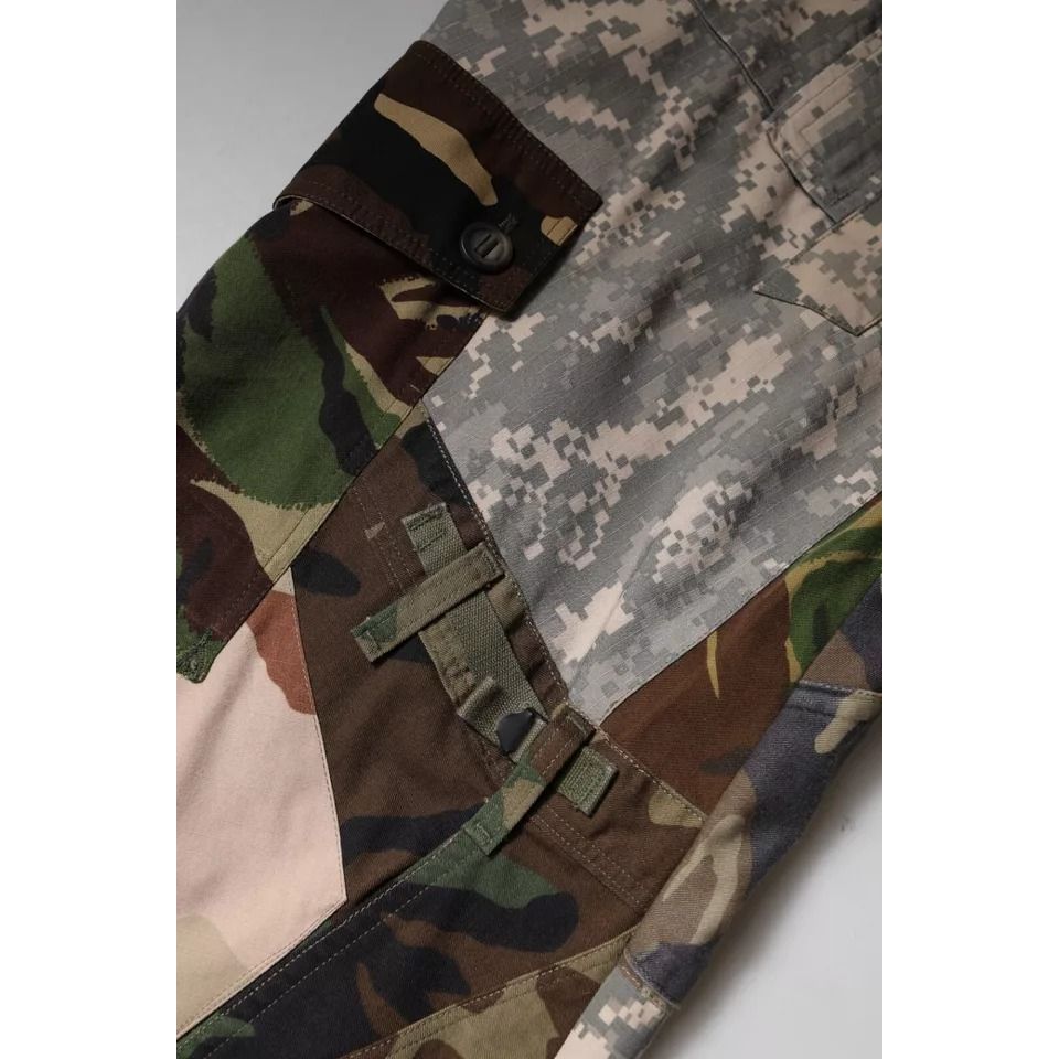 Dolce & Gabbana Multicolor Patchwork Camouflage Cargo Pants