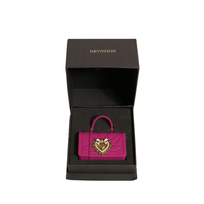 Dolce & Gabbana Pink Silicone Devotion Heart Cover Hand Bag Airpod Case