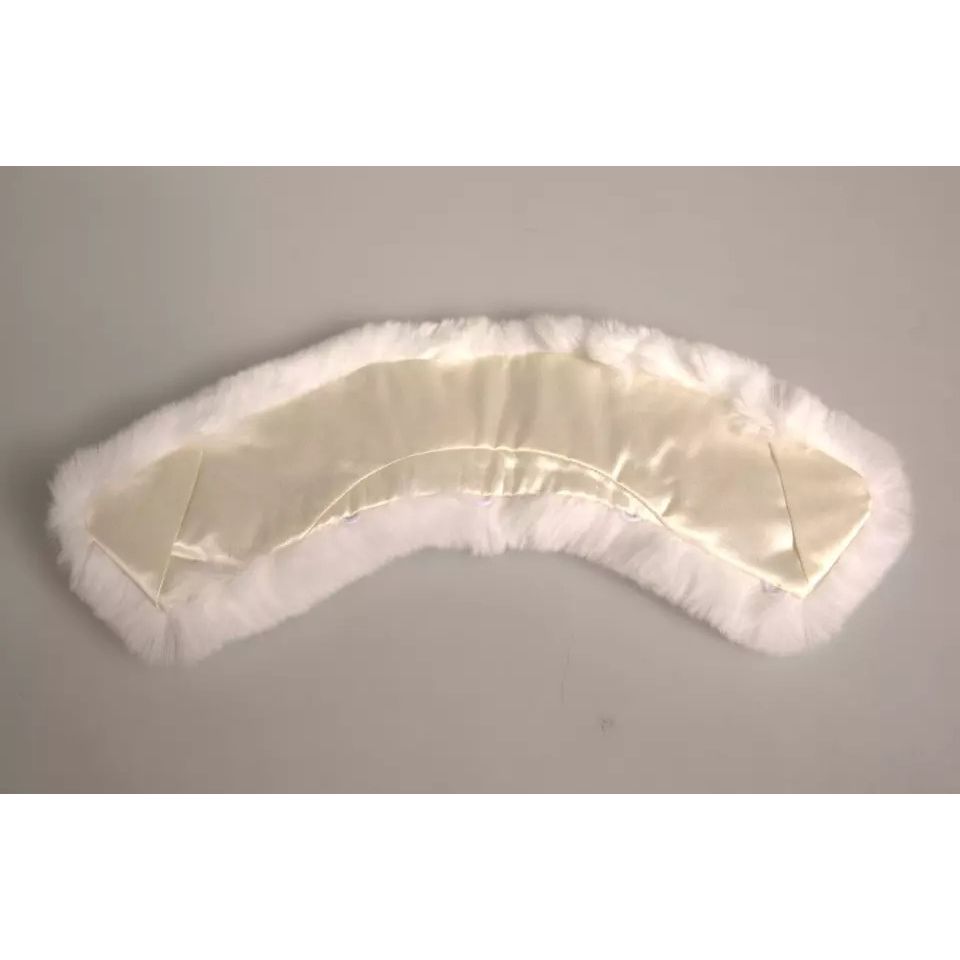 Dolce & Gabbana White Fur Shoulder Collar Wrap Shawl Scarf