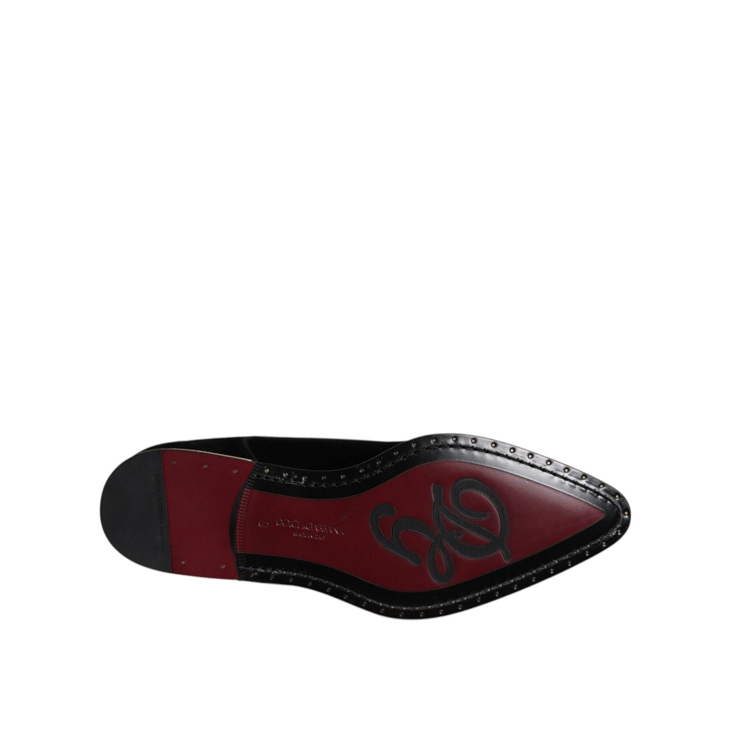 Dolce & Gabbana Black Velvet Cotton Lace Up Derby Shoes