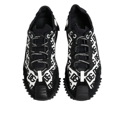 Dolce & Gabbana Black Logo Nylon Low Top NS1 Sneakers Shoes