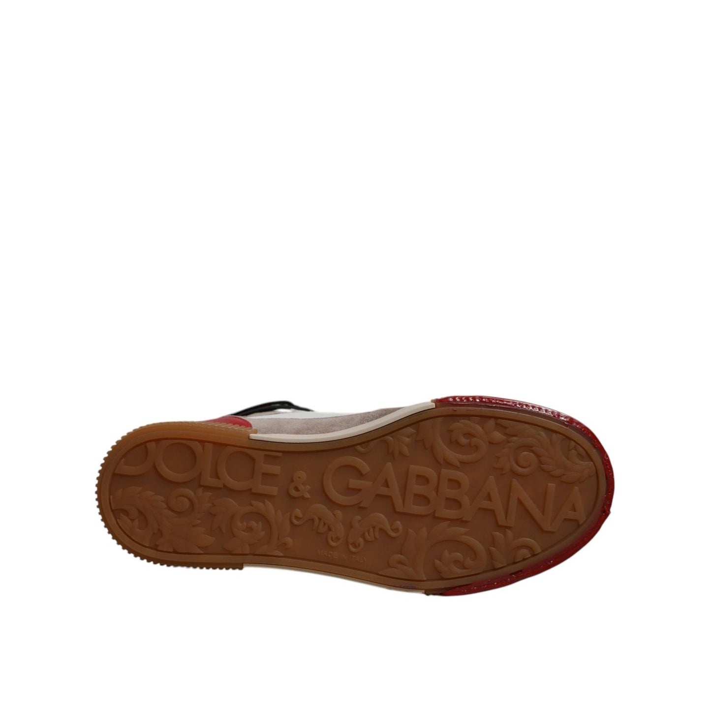 Dolce & Gabbana Multicolor Leather High Top Sneakers Shoes