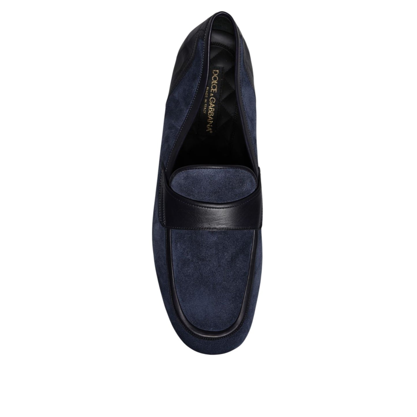 Dolce & Gabbana Blue Suede Leather Shoes Loafer Moccasin Shoes