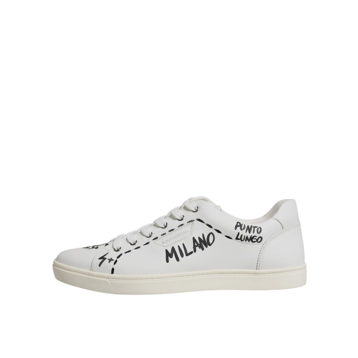 Dolce & Gabbana White Leather Milano Low Top Sneakers Shoes