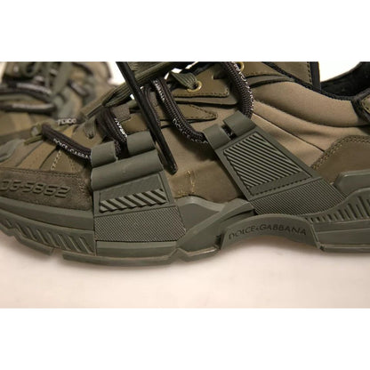 Dolce & Gabbana Military Green Space Low Top Sneakers Shoes