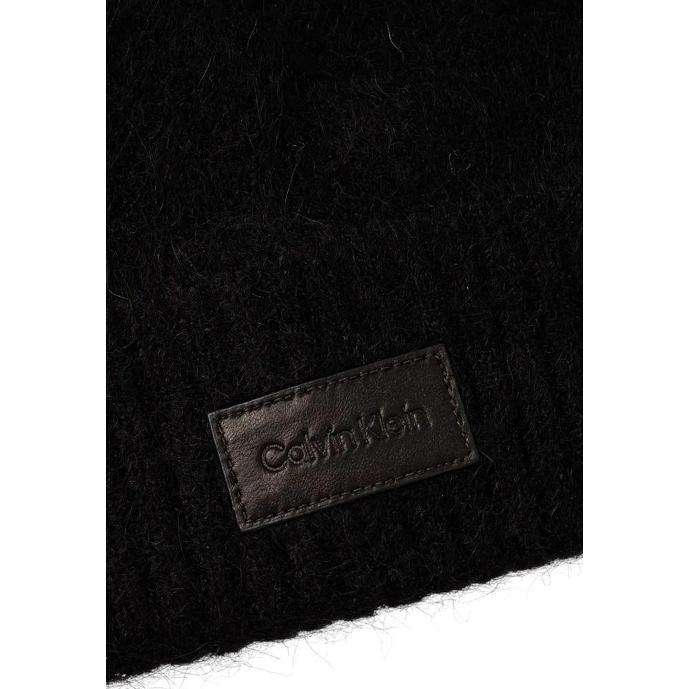 Calvin Klein Black Alpaca Leather Cap (Baseball Hat)