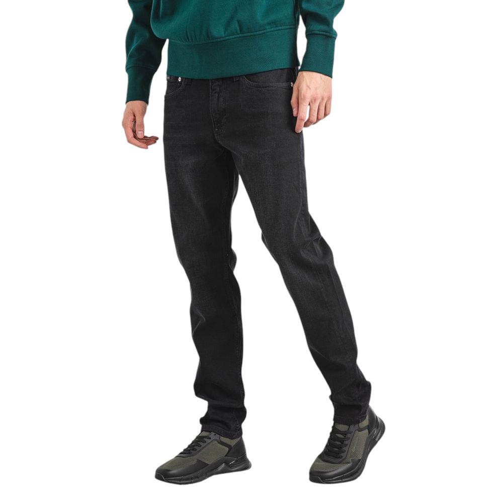 Calvin Klein Jeans Black Cotton Slim Fit Jeans