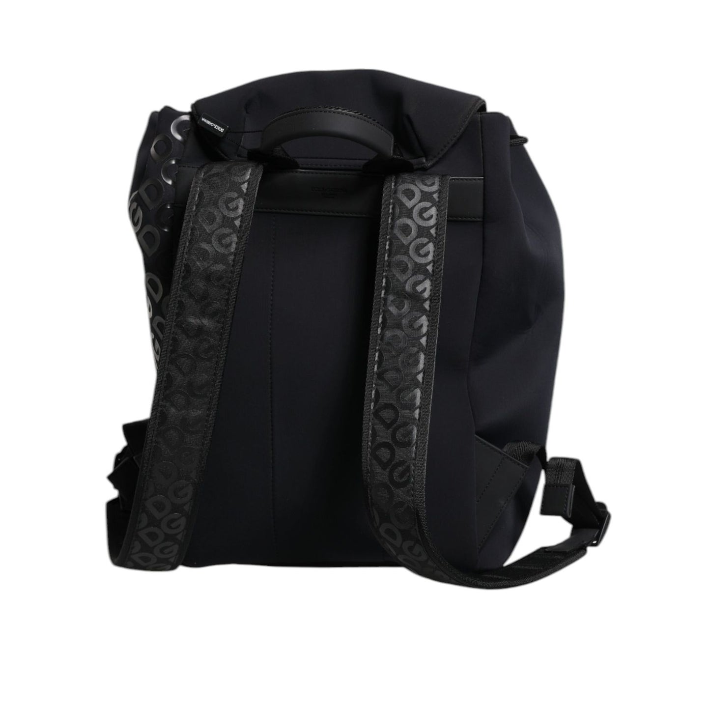 Dolce & Gabbana Black Neoprene Nylon DG Logo School Backpack Bag