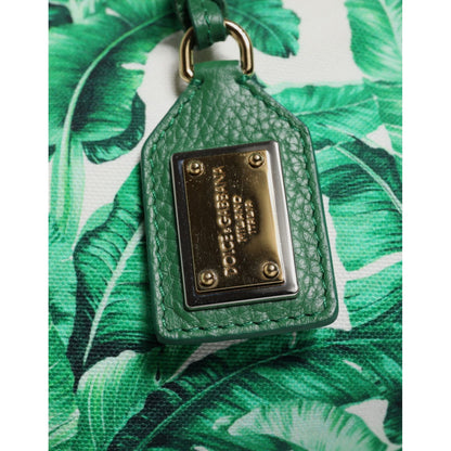 Dolce & Gabbana Green Canvas Botanical Garden Women Tote Bag