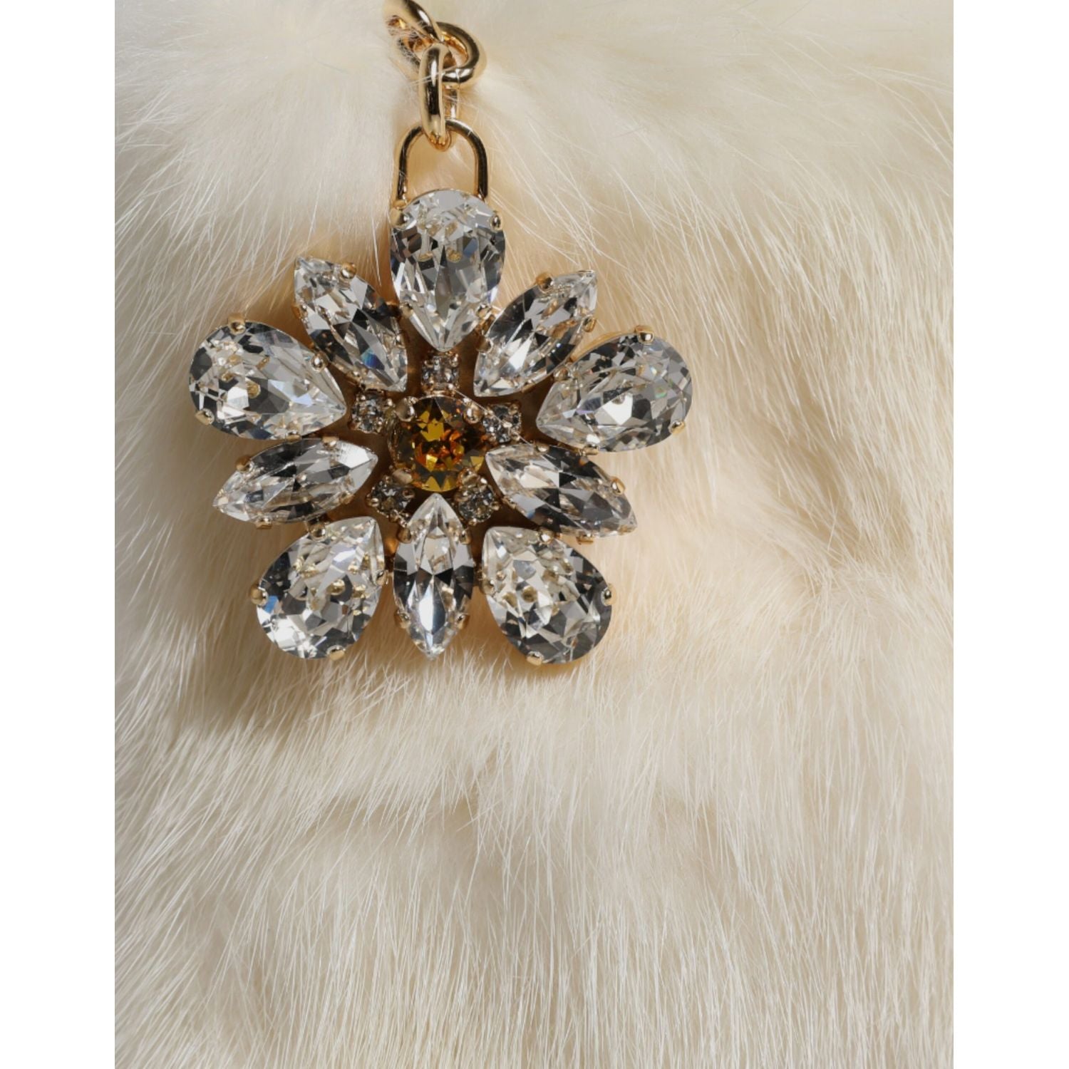 Dolce & Gabbana White Fur Handbag Clutch Purse Pouch Bag