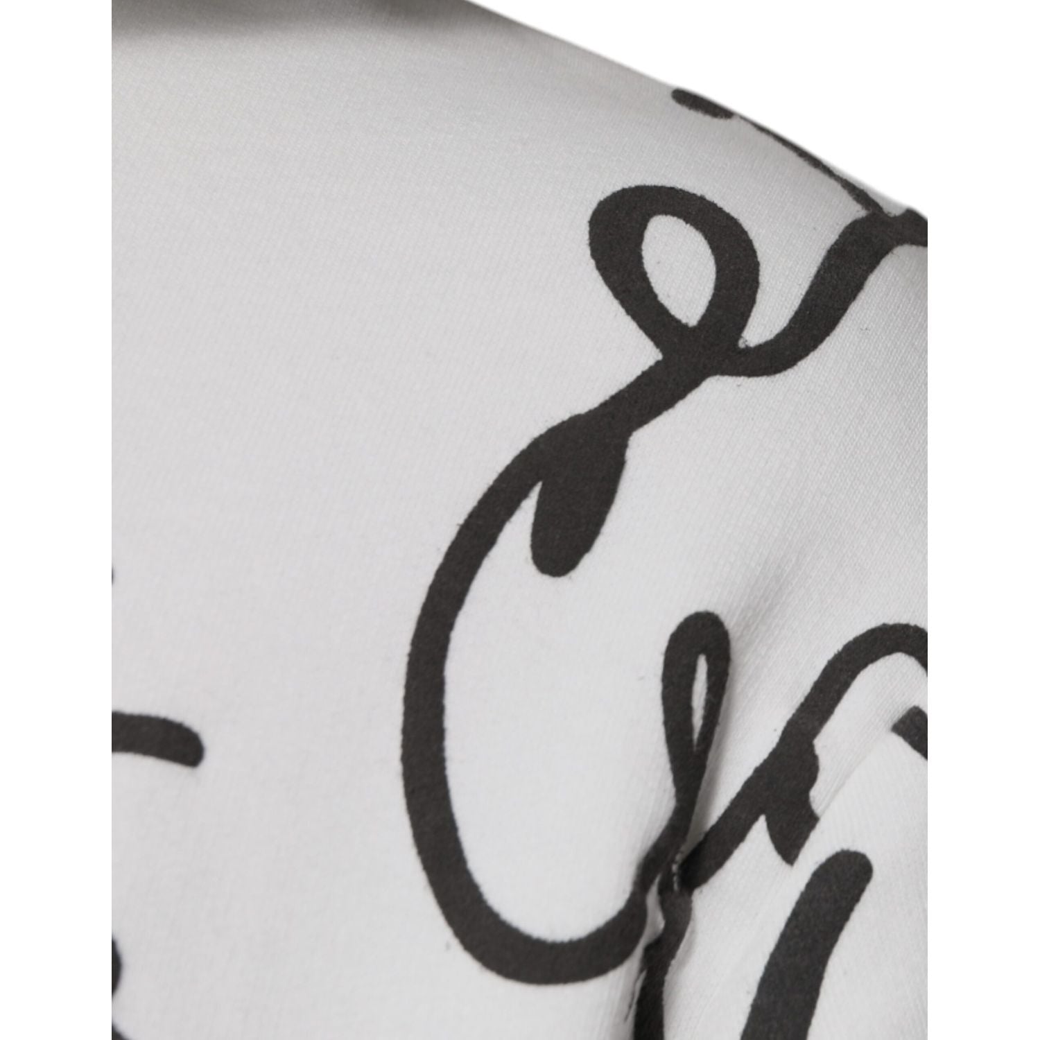 Dolce & Gabbana White Logo Cotton Hooded Sweatshirt Sweater