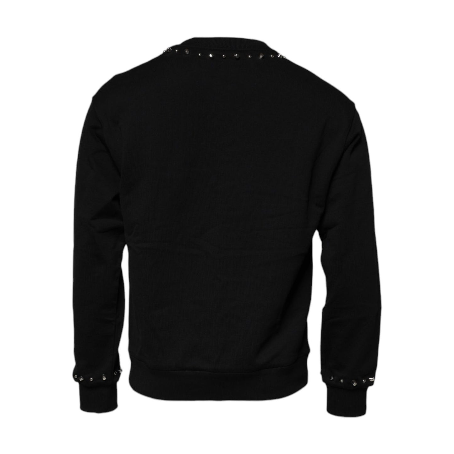 Dolce & Gabbana Black Logo Stud Pullover Sweatshirt Sweater Dolce & Gabbana