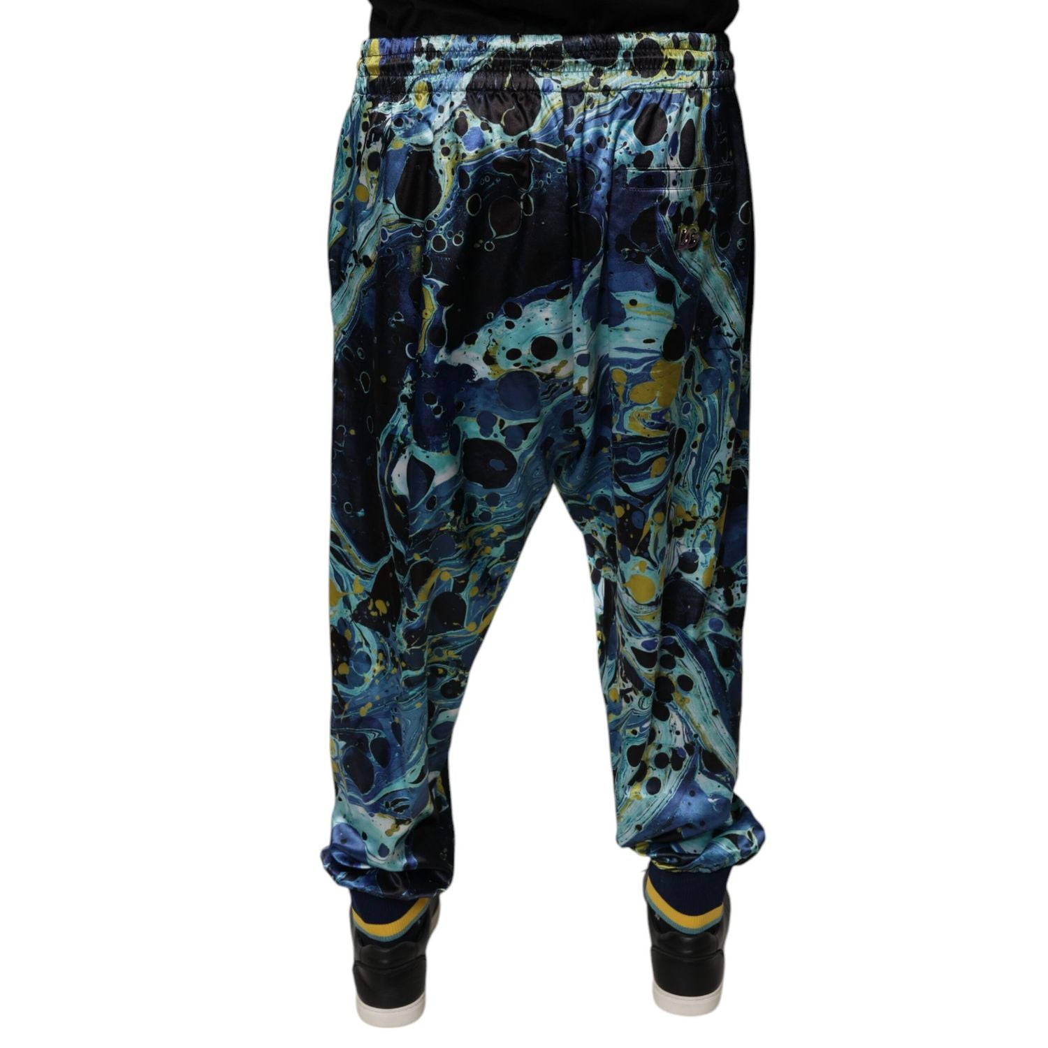 Dolce & Gabbana Multicolor Marble Print Jogger Men Sweatpants Pants