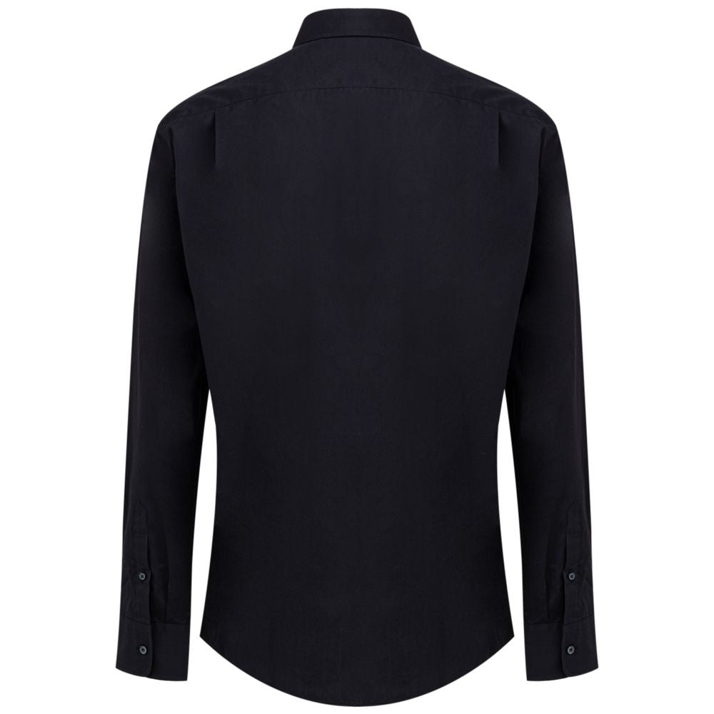Dolce & Gabbana Navy Blue Cotton Dress Shirt