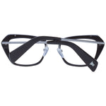 Yohji Yamamoto Black Women Glasses Frame in full-rim design, metal and plastic material, rectangle style, demo lenses, size 51-19-140.