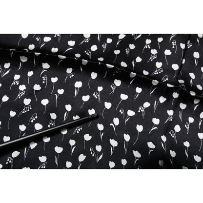 Dolce & Gabbana Black Floral Silk Square Wrap Shawl Scarf