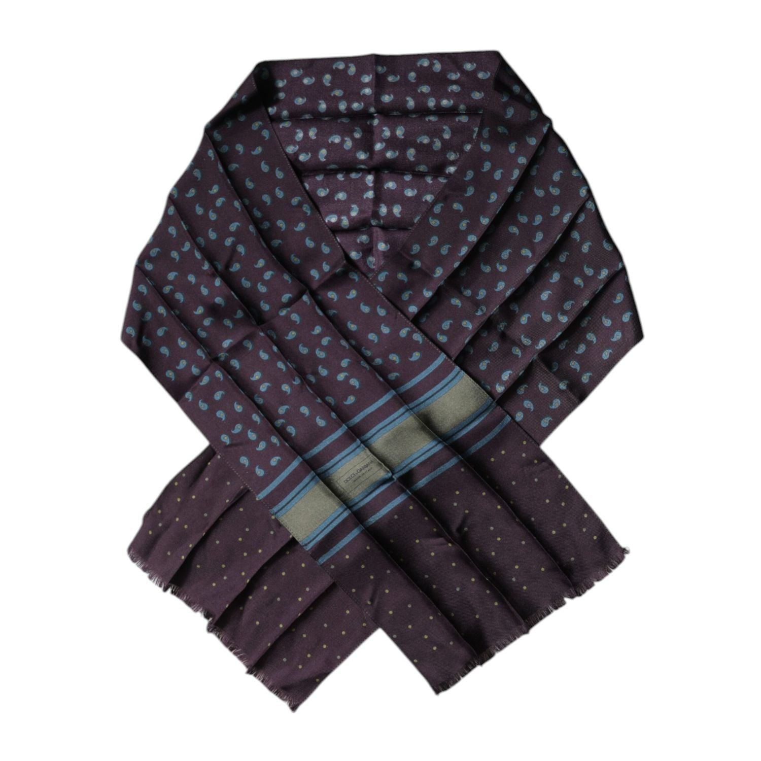 Dolce & Gabbana Purple Fantasy Silk Neck Wrap Shawl Scarf