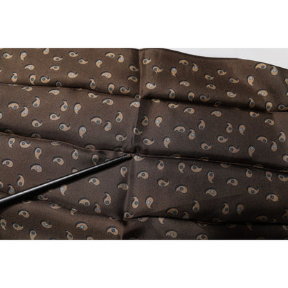 Dolce & Gabbana Brown Fantasy Silk Neck Wrap Shawl Scarf
