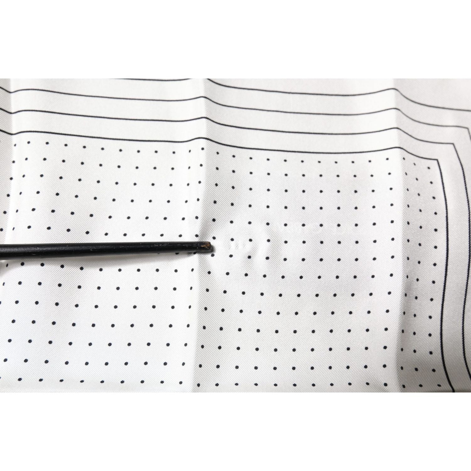 Dolce & Gabbana White Polka Dots Square Handkerchief Scarf