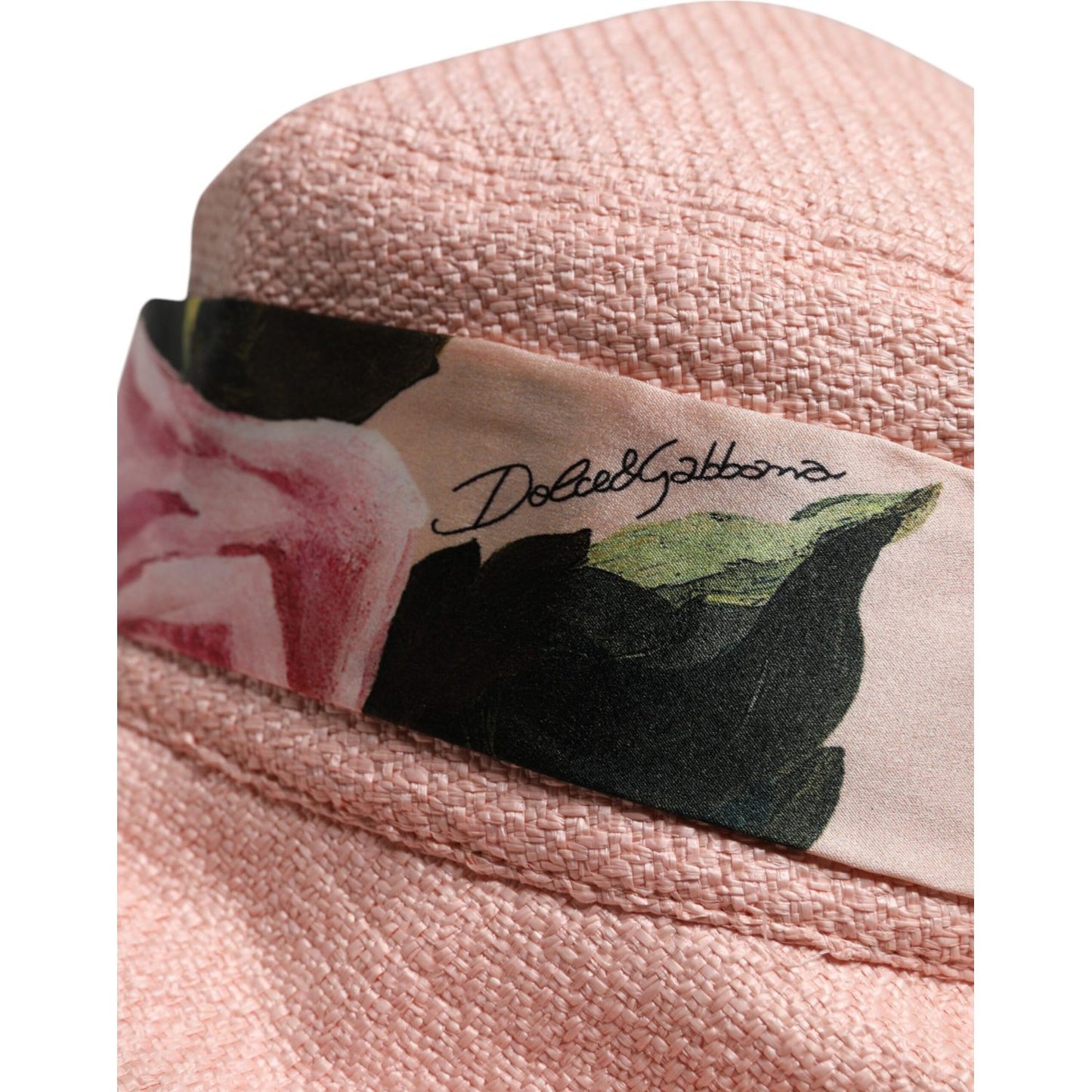 Dolce & Gabbana Pink Cotton Wide Brim Bucket Hat