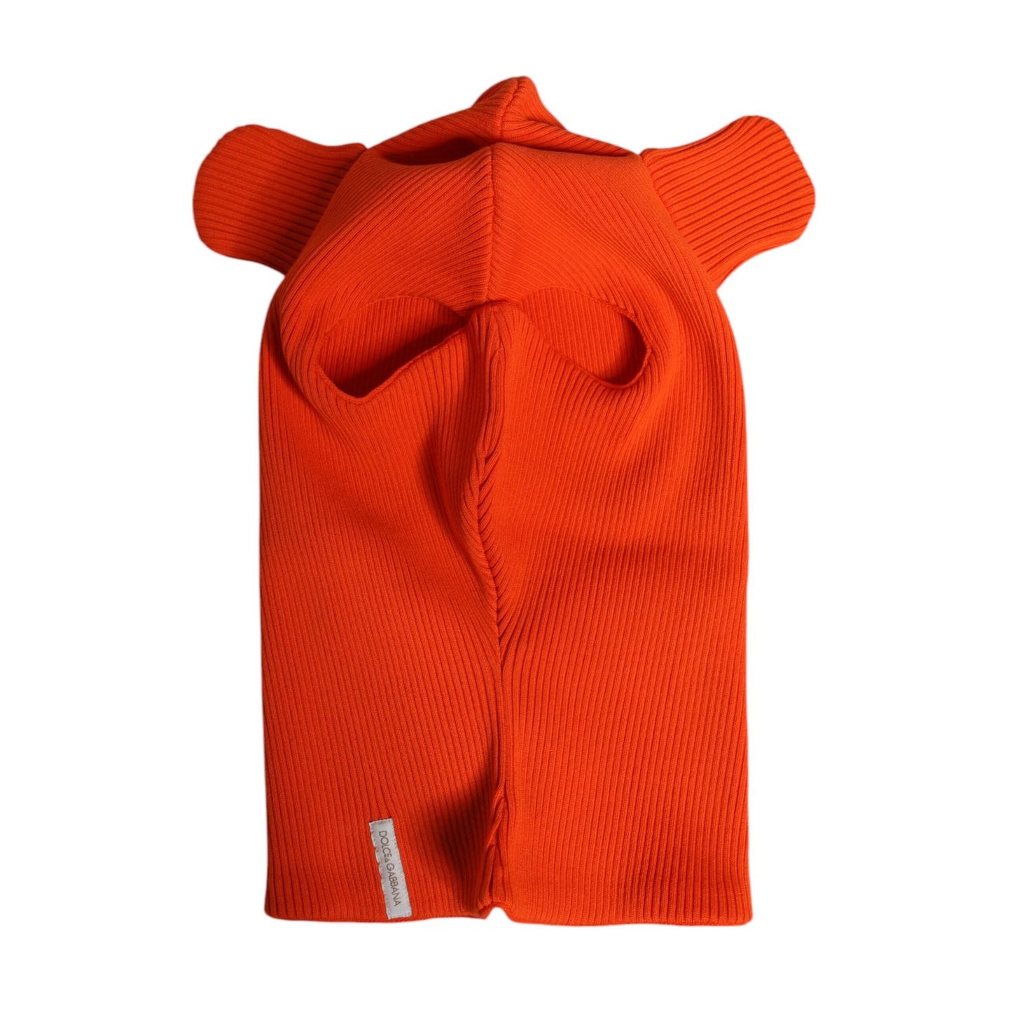 Dolce & Gabbana Orange Cotton Whole Head Wrap Balaclava Hat
