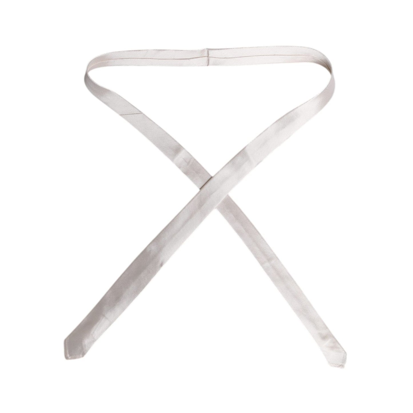 Dolce & Gabbana White Solid Silk Adjustable Necktie Tie