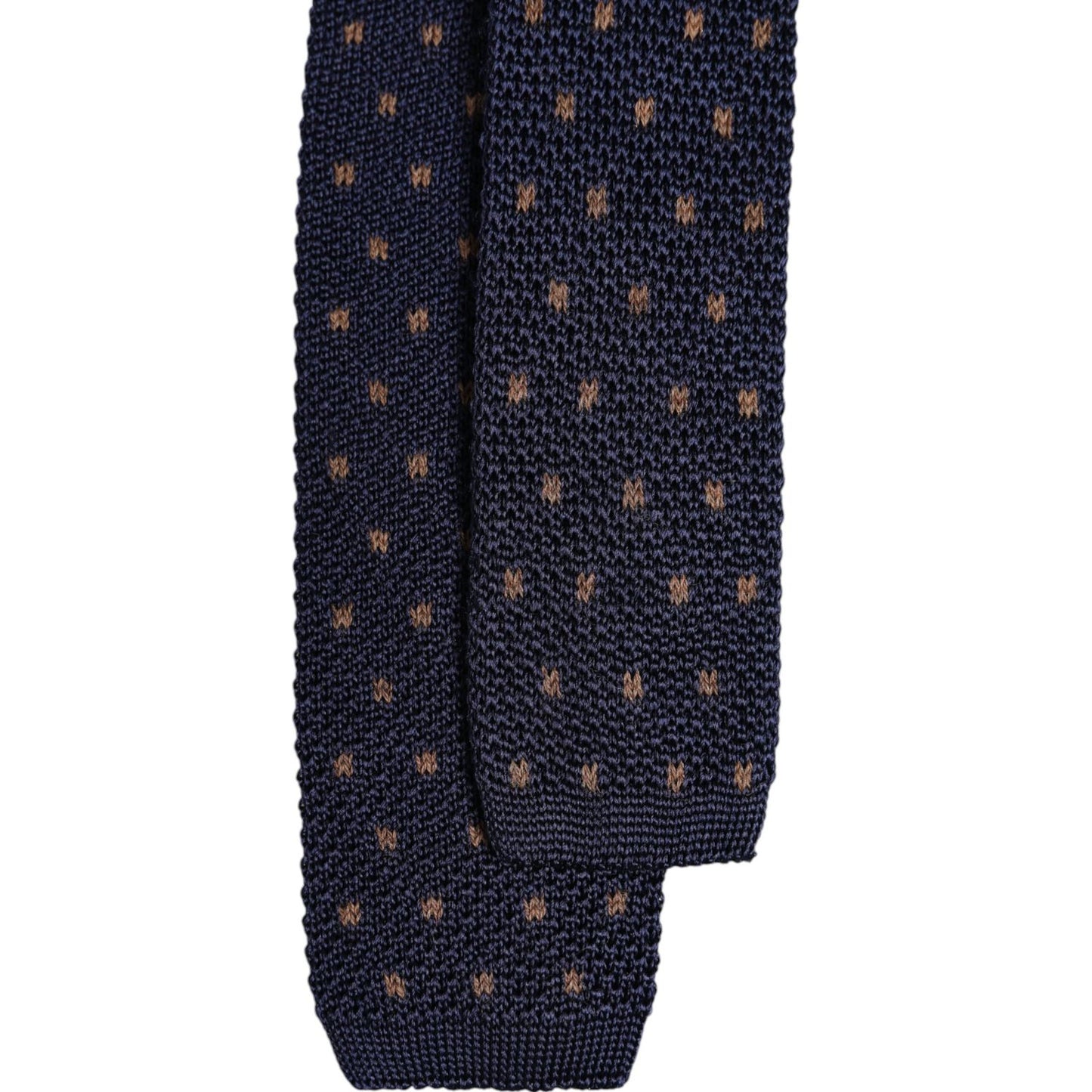 Dolce & Gabbana Blue Polka Dot Silk Adjustable Necktie Tie