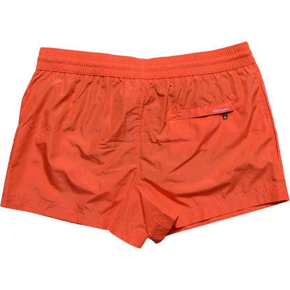 Dolce & Gabbana Orange Polyester Beachwear Shorts 2Pc Swimwear