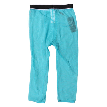 Dolce & Gabbana Light Blue DG Logo Nylon Cropped Tights Underwear