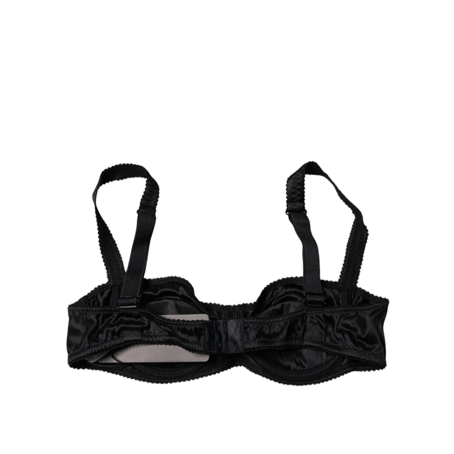 Dolce & Gabbana Black Silk Stretch Balconette Brassiere Underwear