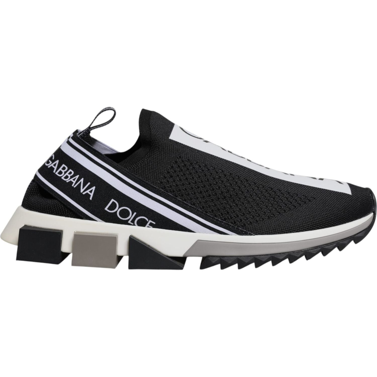 Dolce & Gabbana Black White Slip On Sorrento Sneakers Shoes