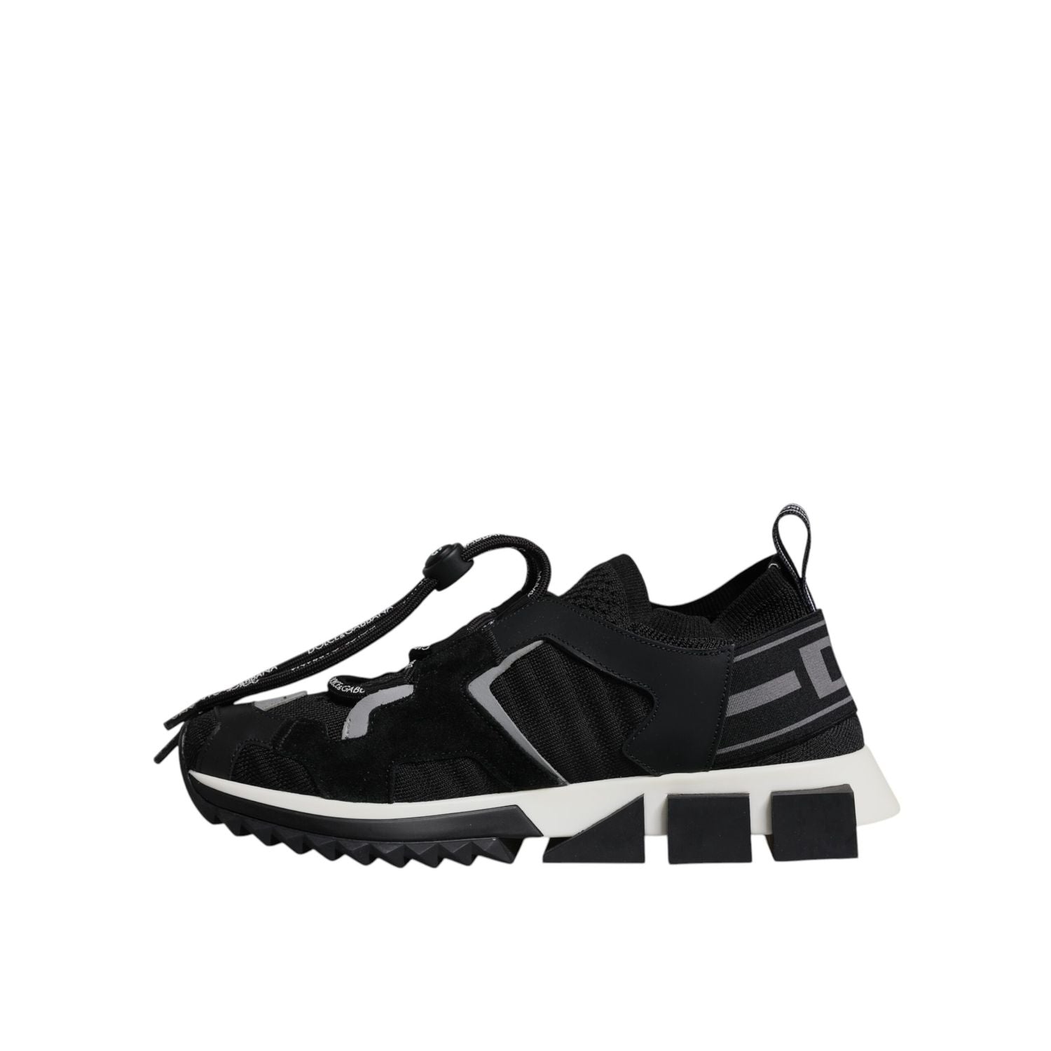 Dolce & Gabbana Black Mesh Sorrento Trekking Sneakers Shoes