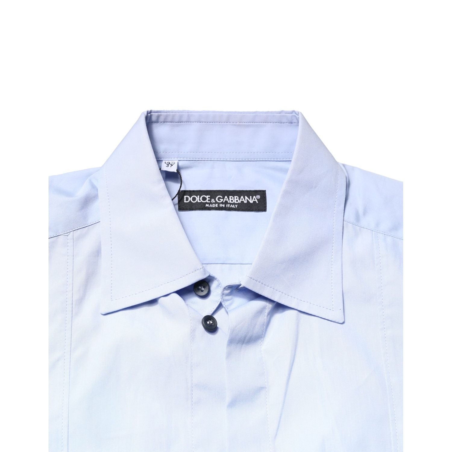 Dolce & Gabbana Light Blue Cotton Long Sleeves Dress Shirt
